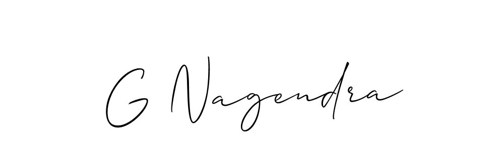 Also we have G Nagendra name is the best signature style. Create professional handwritten signature collection using Allison_Script autograph style. G Nagendra signature style 2 images and pictures png