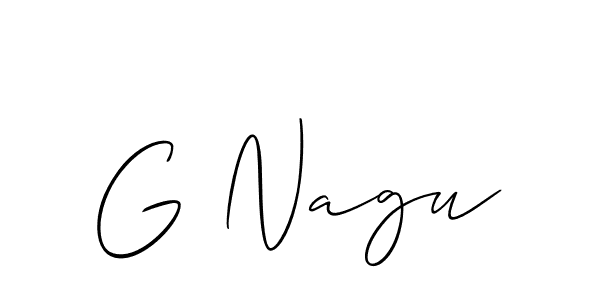 Similarly Allison_Script is the best handwritten signature design. Signature creator online .You can use it as an online autograph creator for name G Nagu. G Nagu signature style 2 images and pictures png