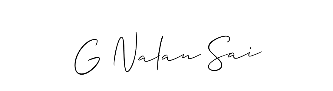 You should practise on your own different ways (Allison_Script) to write your name (G Nalan Sai) in signature. don't let someone else do it for you. G Nalan Sai signature style 2 images and pictures png