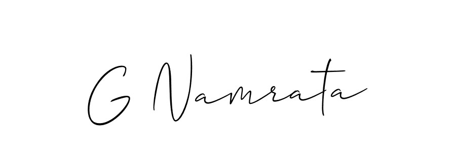 Design your own signature with our free online signature maker. With this signature software, you can create a handwritten (Allison_Script) signature for name G Namrata. G Namrata signature style 2 images and pictures png