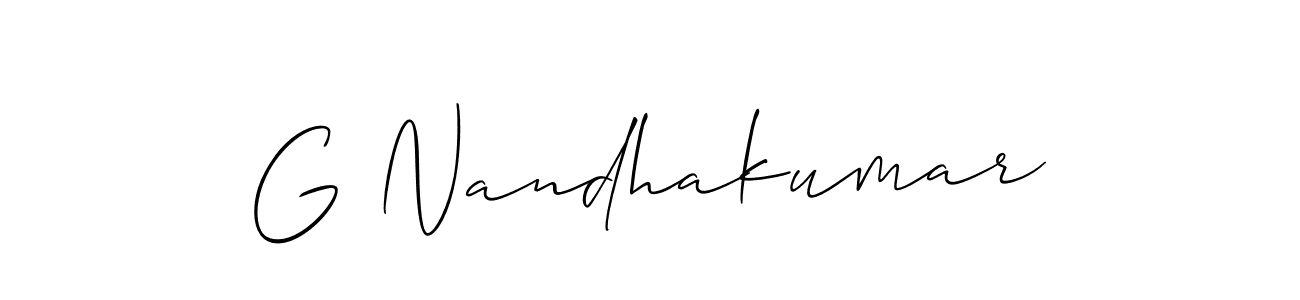 How to Draw G Nandhakumar signature style? Allison_Script is a latest design signature styles for name G Nandhakumar. G Nandhakumar signature style 2 images and pictures png