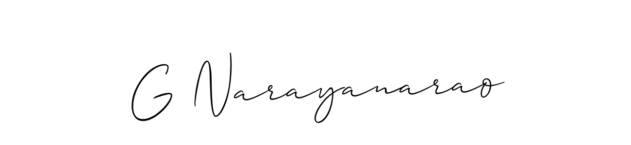 How to Draw G Narayanarao signature style? Allison_Script is a latest design signature styles for name G Narayanarao. G Narayanarao signature style 2 images and pictures png