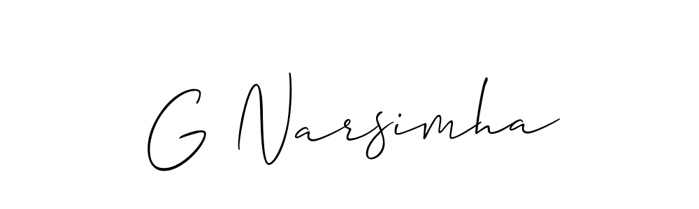 Also we have G Narsimha name is the best signature style. Create professional handwritten signature collection using Allison_Script autograph style. G Narsimha signature style 2 images and pictures png