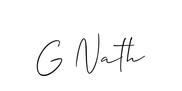 It looks lik you need a new signature style for name G Nath. Design unique handwritten (Allison_Script) signature with our free signature maker in just a few clicks. G Nath signature style 2 images and pictures png
