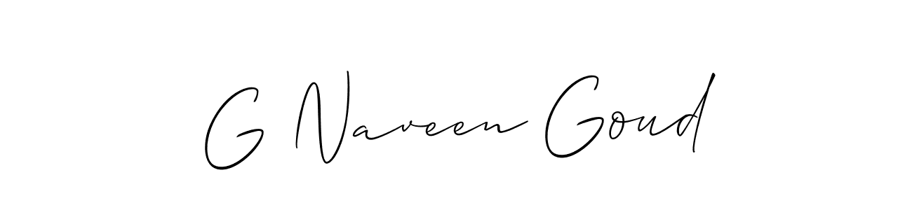 Create a beautiful signature design for name G Naveen Goud. With this signature (Allison_Script) fonts, you can make a handwritten signature for free. G Naveen Goud signature style 2 images and pictures png