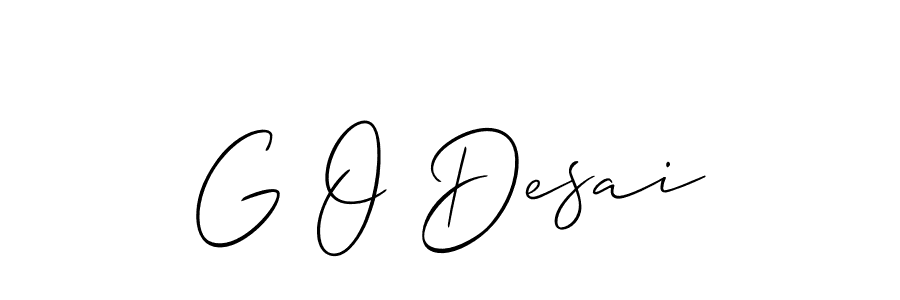 It looks lik you need a new signature style for name G O Desai. Design unique handwritten (Allison_Script) signature with our free signature maker in just a few clicks. G O Desai signature style 2 images and pictures png