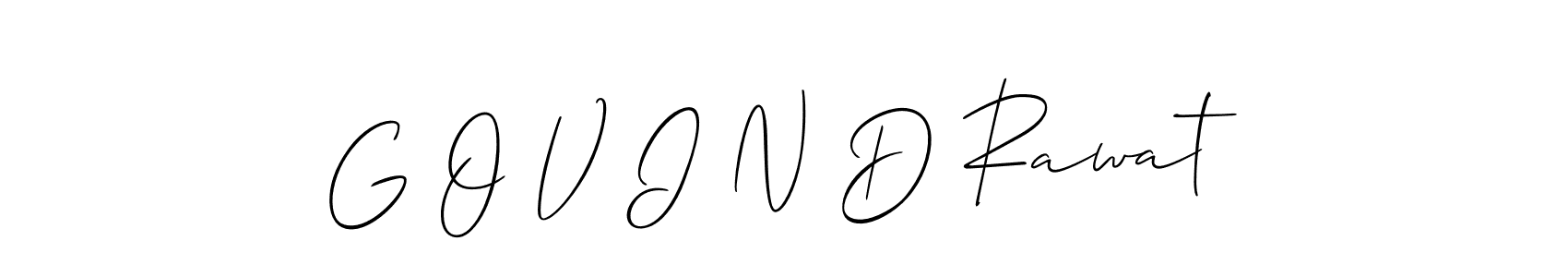 Make a beautiful signature design for name G O V I N D Rawat. Use this online signature maker to create a handwritten signature for free. G O V I N D Rawat signature style 2 images and pictures png