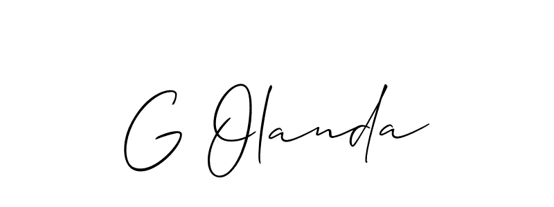 Create a beautiful signature design for name G Olanda. With this signature (Allison_Script) fonts, you can make a handwritten signature for free. G Olanda signature style 2 images and pictures png