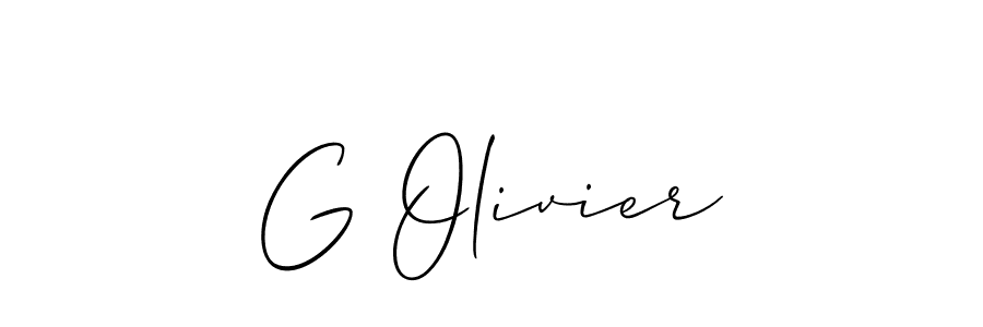 Allison_Script is a professional signature style that is perfect for those who want to add a touch of class to their signature. It is also a great choice for those who want to make their signature more unique. Get G Olivier name to fancy signature for free. G Olivier signature style 2 images and pictures png