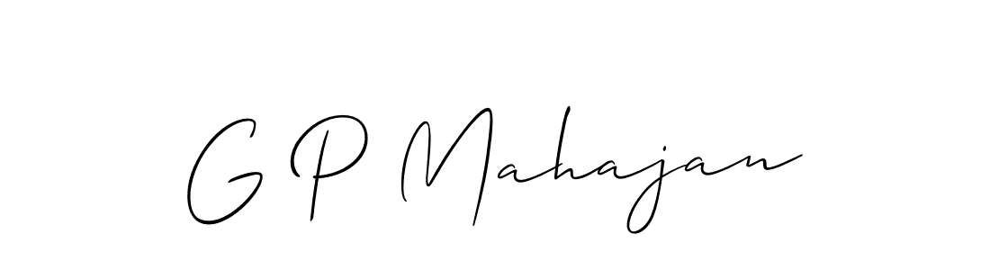 G P Mahajan stylish signature style. Best Handwritten Sign (Allison_Script) for my name. Handwritten Signature Collection Ideas for my name G P Mahajan. G P Mahajan signature style 2 images and pictures png