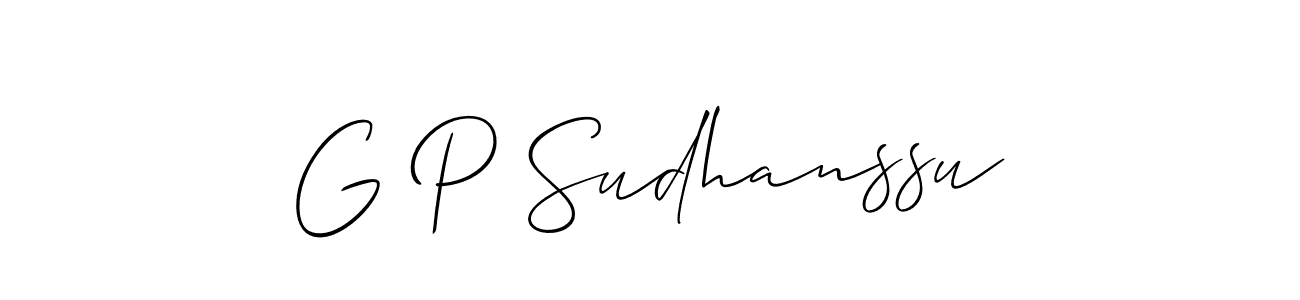 Similarly Allison_Script is the best handwritten signature design. Signature creator online .You can use it as an online autograph creator for name G P Sudhanssu. G P Sudhanssu signature style 2 images and pictures png