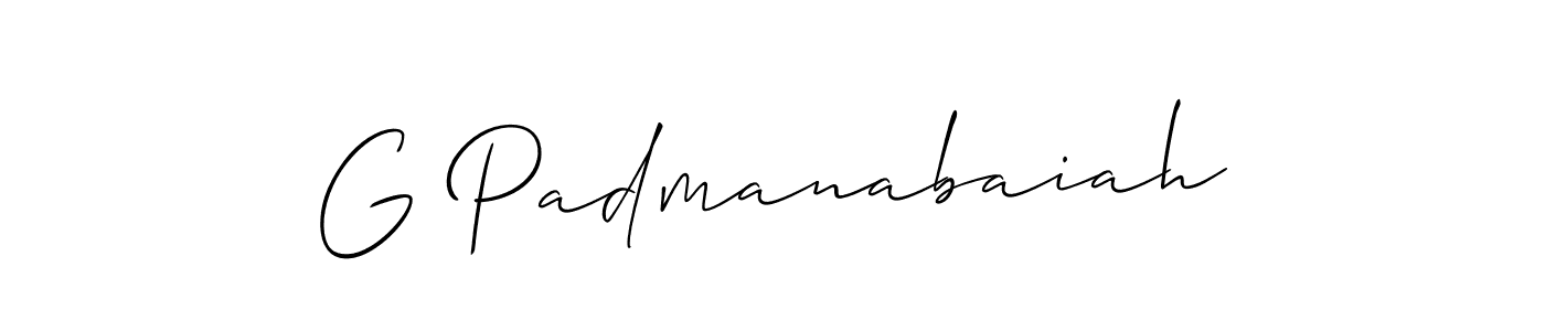 G Padmanabaiah stylish signature style. Best Handwritten Sign (Allison_Script) for my name. Handwritten Signature Collection Ideas for my name G Padmanabaiah. G Padmanabaiah signature style 2 images and pictures png