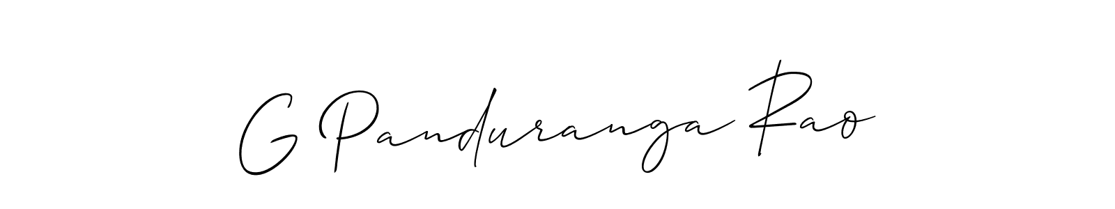 Create a beautiful signature design for name G Panduranga Rao. With this signature (Allison_Script) fonts, you can make a handwritten signature for free. G Panduranga Rao signature style 2 images and pictures png