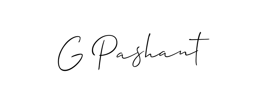 It looks lik you need a new signature style for name G Pashant. Design unique handwritten (Allison_Script) signature with our free signature maker in just a few clicks. G Pashant signature style 2 images and pictures png