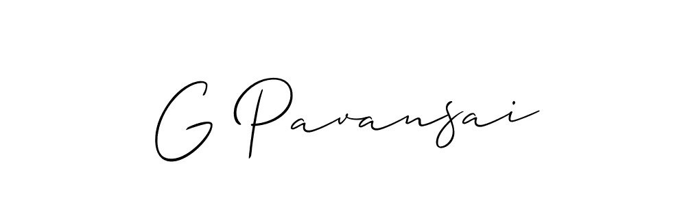 G Pavansai stylish signature style. Best Handwritten Sign (Allison_Script) for my name. Handwritten Signature Collection Ideas for my name G Pavansai. G Pavansai signature style 2 images and pictures png
