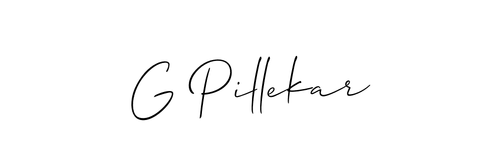 Best and Professional Signature Style for G Pillekar. Allison_Script Best Signature Style Collection. G Pillekar signature style 2 images and pictures png