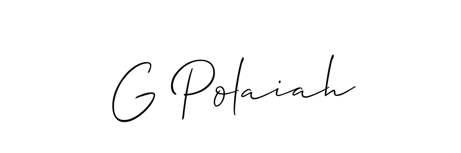 How to make G Polaiah signature? Allison_Script is a professional autograph style. Create handwritten signature for G Polaiah name. G Polaiah signature style 2 images and pictures png