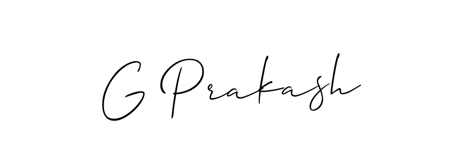 Allison_Script is a professional signature style that is perfect for those who want to add a touch of class to their signature. It is also a great choice for those who want to make their signature more unique. Get G Prakash name to fancy signature for free. G Prakash signature style 2 images and pictures png