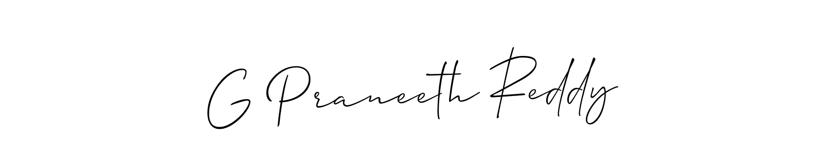 G Praneeth Reddy stylish signature style. Best Handwritten Sign (Allison_Script) for my name. Handwritten Signature Collection Ideas for my name G Praneeth Reddy. G Praneeth Reddy signature style 2 images and pictures png