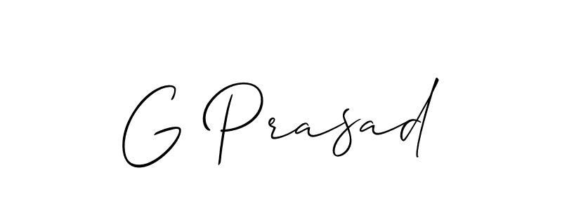 Create a beautiful signature design for name G Prasad. With this signature (Allison_Script) fonts, you can make a handwritten signature for free. G Prasad signature style 2 images and pictures png