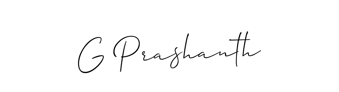 Create a beautiful signature design for name G Prashanth. With this signature (Allison_Script) fonts, you can make a handwritten signature for free. G Prashanth signature style 2 images and pictures png