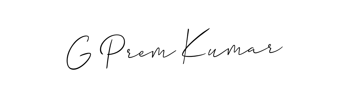 You should practise on your own different ways (Allison_Script) to write your name (G Prem Kumar) in signature. don't let someone else do it for you. G Prem Kumar signature style 2 images and pictures png