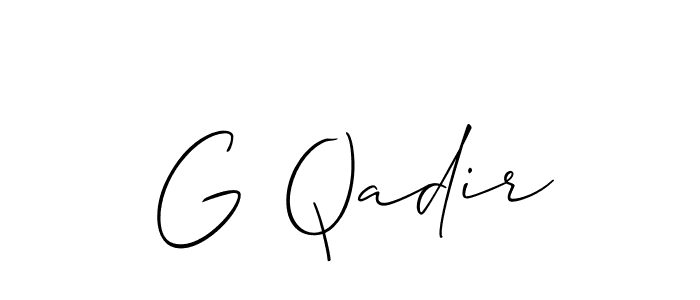 Best and Professional Signature Style for G Qadir. Allison_Script Best Signature Style Collection. G Qadir signature style 2 images and pictures png