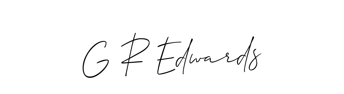 Use a signature maker to create a handwritten signature online. With this signature software, you can design (Allison_Script) your own signature for name G R Edwards. G R Edwards signature style 2 images and pictures png