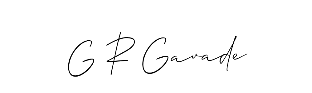 G R Gavade stylish signature style. Best Handwritten Sign (Allison_Script) for my name. Handwritten Signature Collection Ideas for my name G R Gavade. G R Gavade signature style 2 images and pictures png