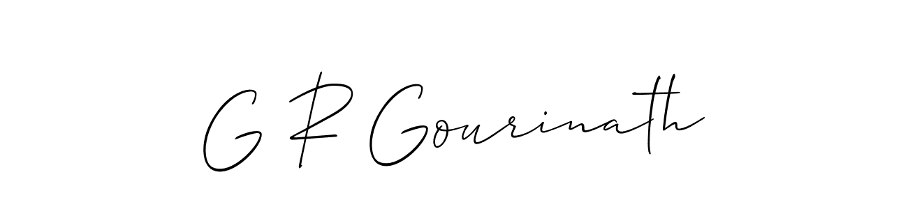 Also we have G R Gourinath name is the best signature style. Create professional handwritten signature collection using Allison_Script autograph style. G R Gourinath signature style 2 images and pictures png