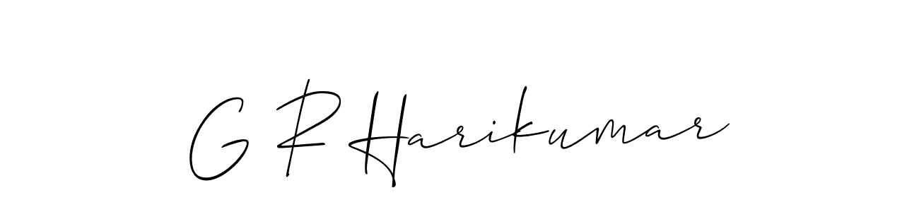 Design your own signature with our free online signature maker. With this signature software, you can create a handwritten (Allison_Script) signature for name G R Harikumar. G R Harikumar signature style 2 images and pictures png