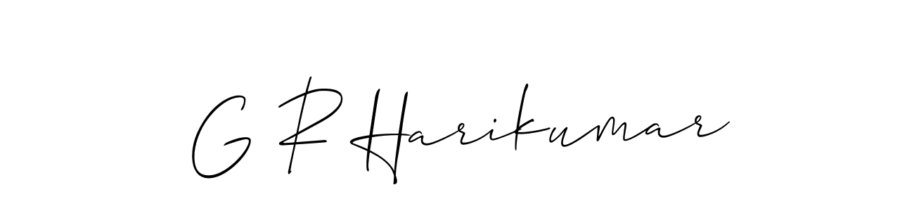 Also we have G R Harikumar name is the best signature style. Create professional handwritten signature collection using Allison_Script autograph style. G R Harikumar signature style 2 images and pictures png
