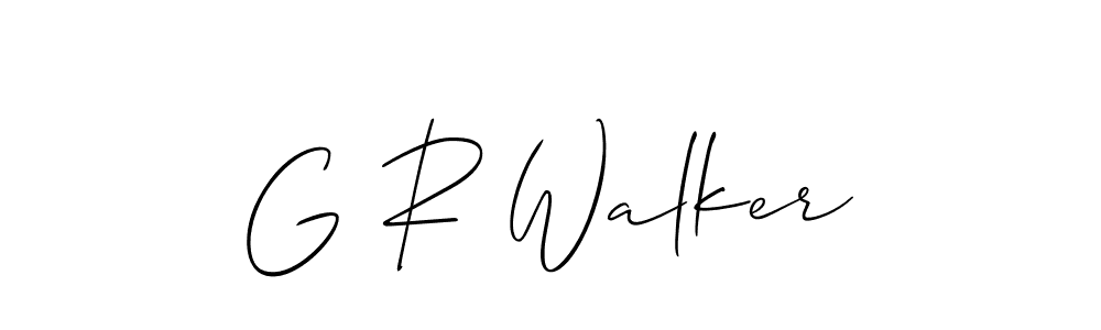 Design your own signature with our free online signature maker. With this signature software, you can create a handwritten (Allison_Script) signature for name G R Walker. G R Walker signature style 2 images and pictures png