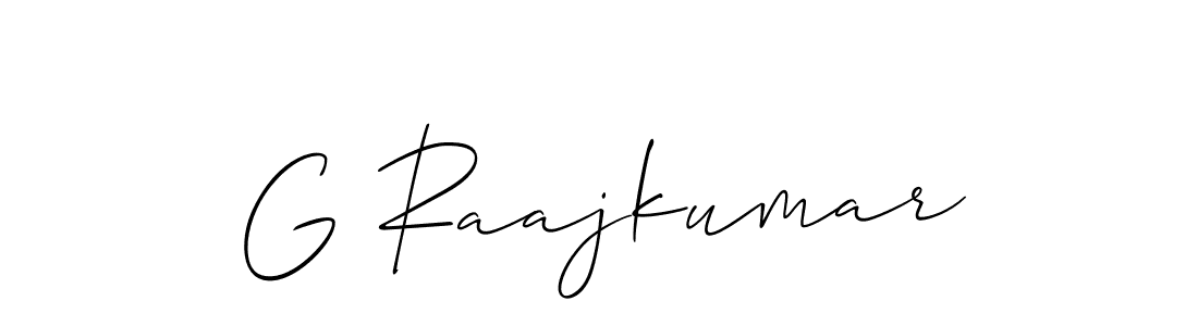 How to make G Raajkumar signature? Allison_Script is a professional autograph style. Create handwritten signature for G Raajkumar name. G Raajkumar signature style 2 images and pictures png
