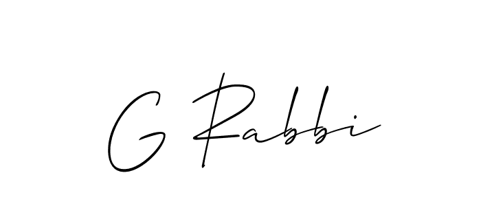 How to Draw G Rabbi signature style? Allison_Script is a latest design signature styles for name G Rabbi. G Rabbi signature style 2 images and pictures png
