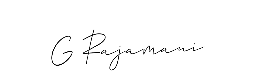 Also You can easily find your signature by using the search form. We will create G Rajamani name handwritten signature images for you free of cost using Allison_Script sign style. G Rajamani signature style 2 images and pictures png