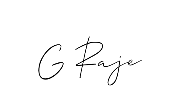 How to Draw G Raje signature style? Allison_Script is a latest design signature styles for name G Raje. G Raje signature style 2 images and pictures png