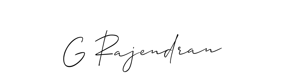 Design your own signature with our free online signature maker. With this signature software, you can create a handwritten (Allison_Script) signature for name G Rajendran. G Rajendran signature style 2 images and pictures png