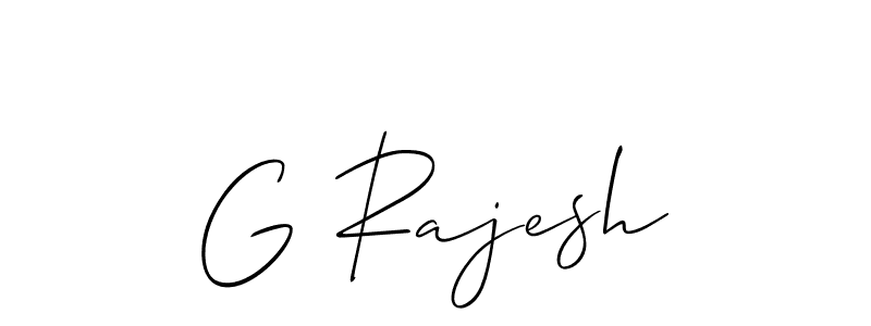 It looks lik you need a new signature style for name G Rajesh. Design unique handwritten (Allison_Script) signature with our free signature maker in just a few clicks. G Rajesh signature style 2 images and pictures png