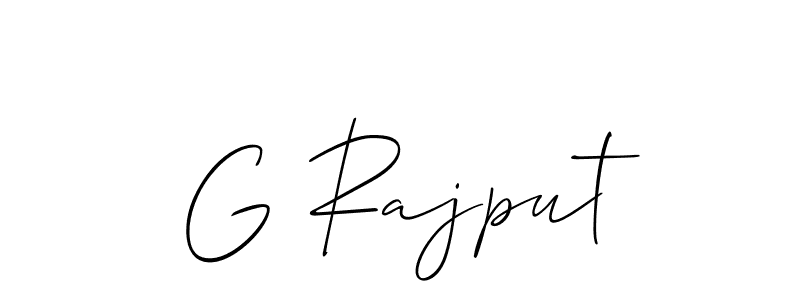 G Rajput stylish signature style. Best Handwritten Sign (Allison_Script) for my name. Handwritten Signature Collection Ideas for my name G Rajput. G Rajput signature style 2 images and pictures png