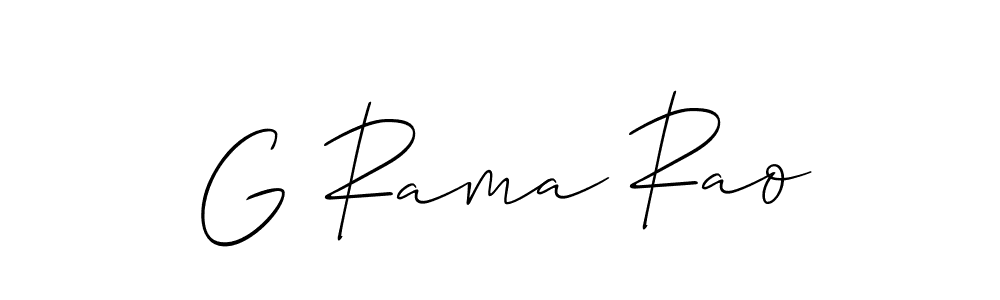 How to make G Rama Rao signature? Allison_Script is a professional autograph style. Create handwritten signature for G Rama Rao name. G Rama Rao signature style 2 images and pictures png