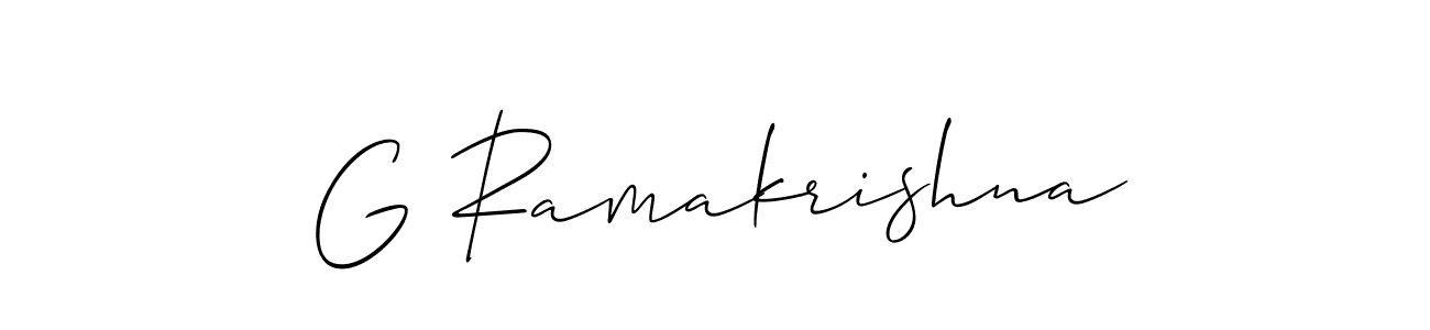 The best way (Allison_Script) to make a short signature is to pick only two or three words in your name. The name G Ramakrishna include a total of six letters. For converting this name. G Ramakrishna signature style 2 images and pictures png