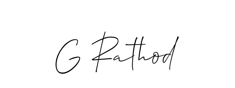 Make a beautiful signature design for name G Rathod. Use this online signature maker to create a handwritten signature for free. G Rathod signature style 2 images and pictures png