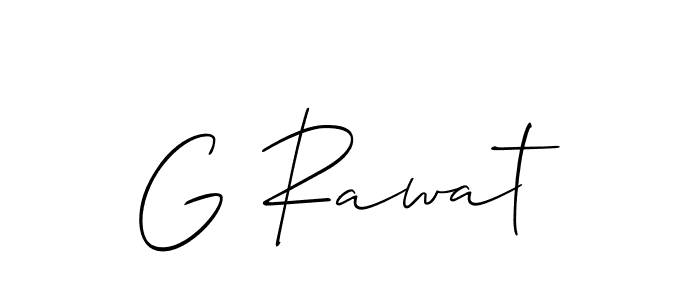 It looks lik you need a new signature style for name G Rawat. Design unique handwritten (Allison_Script) signature with our free signature maker in just a few clicks. G Rawat signature style 2 images and pictures png