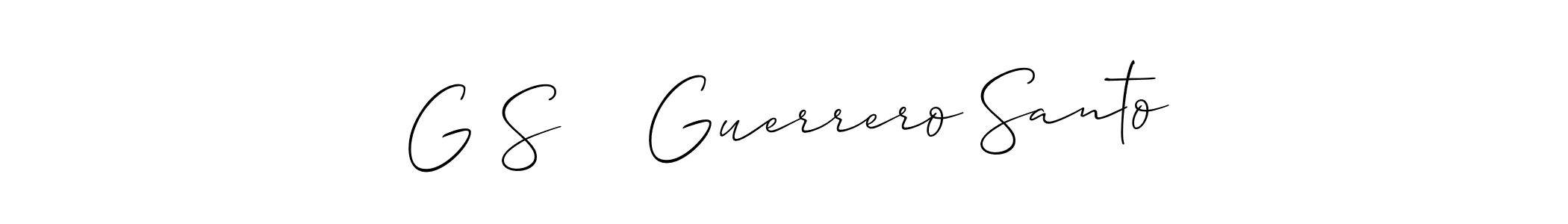 Create a beautiful signature design for name G S    Guerrero Santo. With this signature (Allison_Script) fonts, you can make a handwritten signature for free. G S    Guerrero Santo signature style 2 images and pictures png
