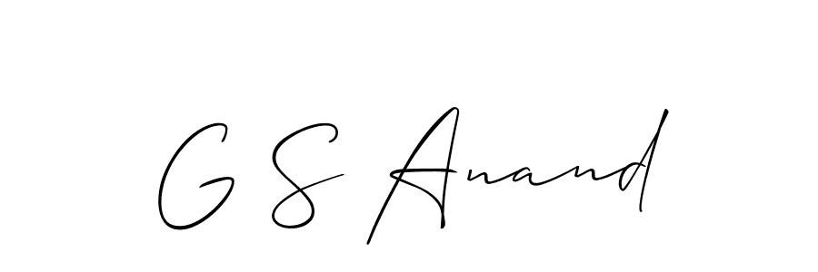 if you are searching for the best signature style for your name G S Anand. so please give up your signature search. here we have designed multiple signature styles  using Allison_Script. G S Anand signature style 2 images and pictures png