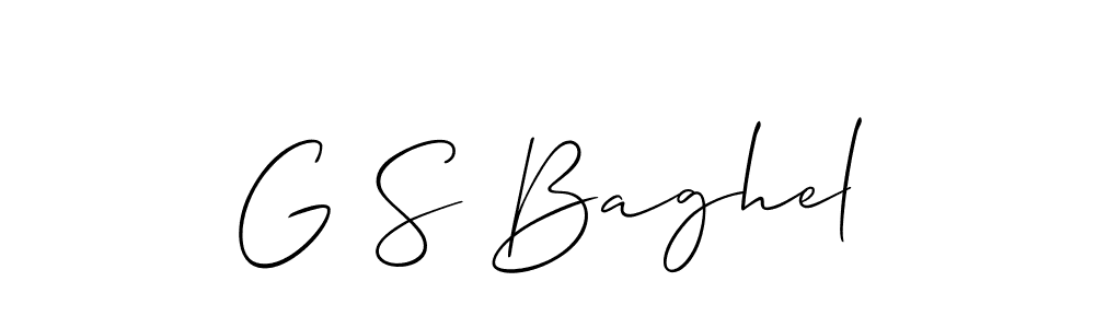 Use a signature maker to create a handwritten signature online. With this signature software, you can design (Allison_Script) your own signature for name G S Baghel. G S Baghel signature style 2 images and pictures png