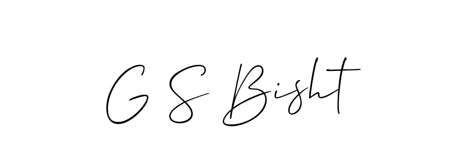 How to Draw G S Bisht signature style? Allison_Script is a latest design signature styles for name G S Bisht. G S Bisht signature style 2 images and pictures png