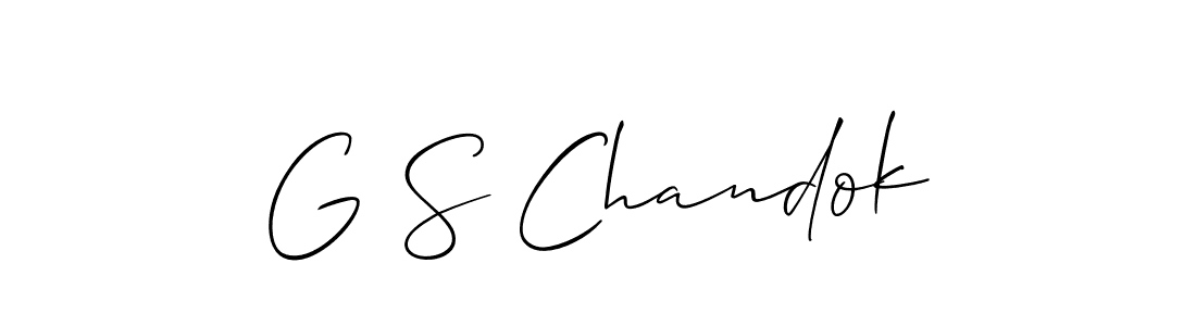 Best and Professional Signature Style for G S Chandok. Allison_Script Best Signature Style Collection. G S Chandok signature style 2 images and pictures png