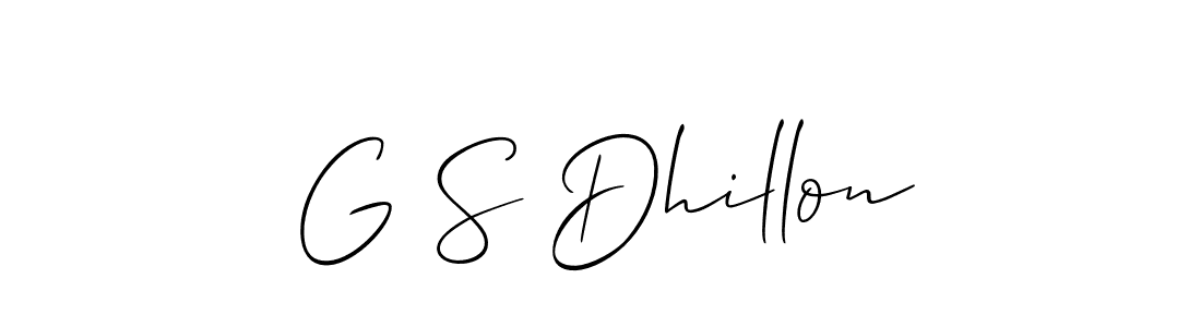 You should practise on your own different ways (Allison_Script) to write your name (G S Dhillon) in signature. don't let someone else do it for you. G S Dhillon signature style 2 images and pictures png